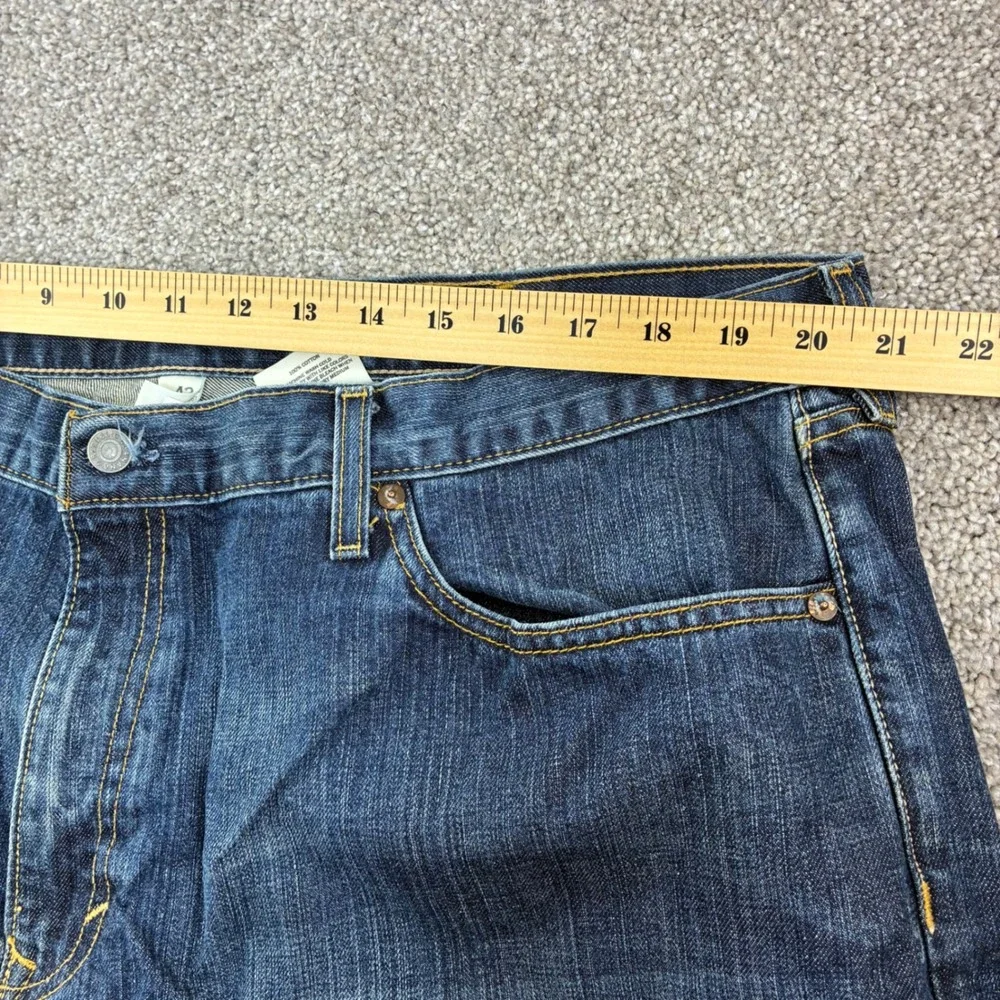 Banana Republic Mens Straight Leg Jeans 42x36 Blue Medium Wash Cotton Americana
